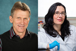 A composite portrait of two researchers