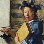 The Muse Clio, Detail from The Allegory of Painting by Vermeer, 1666-67, Vienna, Kunsthistorisches Museum