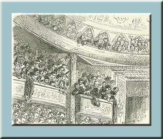 Nineteenth Century Illustration of a crowded theatre