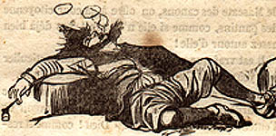 Une illustration d'un fumeur d'opium