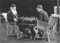 Tolstoy playing chess